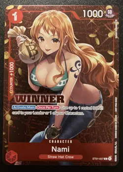 Nami ST01-007 Winner Promo Tournament Pack Vol. 3 One Piece CCG - Image 1