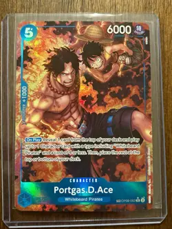 Portgas D. Ace OP08-052 TR Treasure Rare Alternative Art (OP10) Royal Blood NM - Image 1