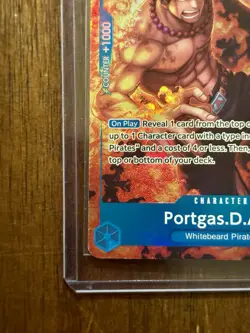 Portgas D. Ace OP08-052 TR Treasure Rare Alternative Art (OP10) Royal Blood NM - Image 5
