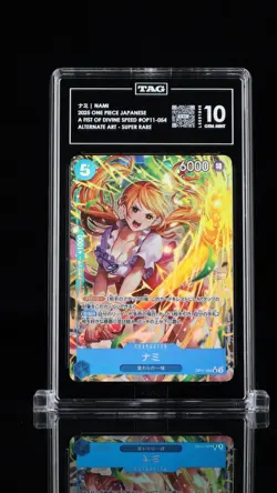 TAG 10 GEM MINT Japanese One Piece 2025 NAMI OP11-054 Alternate Art MQ - Image 1