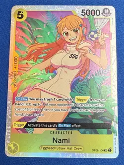 Nami One Piece TCG Two Legends OP08-106 Super Rare - ships PWE - Image 1