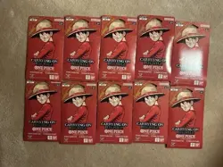 One Piece OP-13 Carrying on His Will Sleeved Booster Pack Lot of 10 Sealed New - Image 1