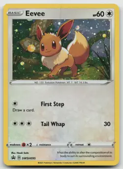 Eevee Holo SWSH: Sword & Shield Promo Cards SWSH095 NM - Image 1