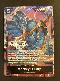 Rare Monkey D Luffy OP07-091 Online Regional One Piece Card English (2) - Image 1