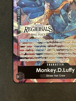 Rare Monkey D Luffy OP07-091 Online Regional One Piece Card English (2) - Image 2