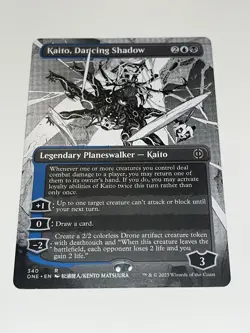 Kaito, Dancing Shadow Borderless Showcase Rare Magic MtG Card ONE 340 - Image 3