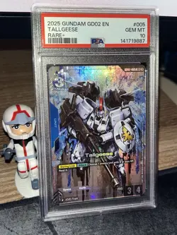 PSA 10 Gundam Tallgeese Rare+ Card Game Bandai Holo Rare 2025 Alt Art English - Image 1