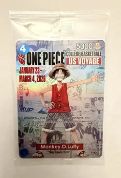 One Piece Monkey D. Luffy US College Basketball Promo Card RUTGERS - Image 1