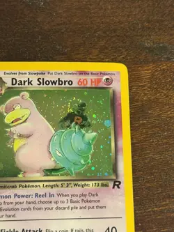 Dark Slowbro 12/82 Team Rocket Holo Wotc Pokemon Card SWIRL - Image 3