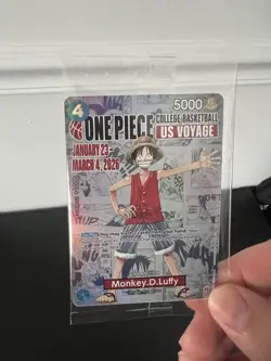 One Piece Monkey D. Luffy US College Basketball Card SGA Pre Sale **in hand** - Image 1