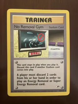Pokemon TCG Gym Heroes 103/132 No Removal Card, Regular Rare, LP Condition - Image 1