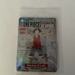 One Piece Monkey.D.Luffy US College Basketball Promo Card Rutgers SGA - IN HAND - Image 1