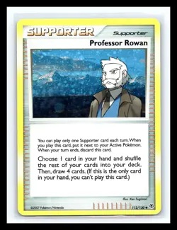 💥 Professor Rowan 112/130 Diamond & Pearl Cosmos Holo Pokemon Card 2007 - Image 1