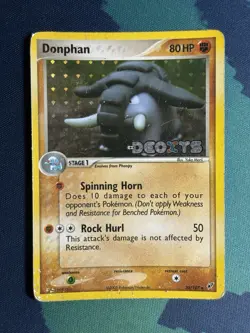 Donphan 30/107 Yuka Morii Reverse Holo Stamped EX Deoxys Pokemon Card 2005 MP - Image 2
