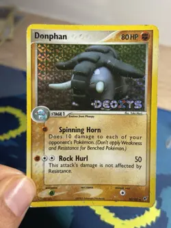 Donphan 30/107 Yuka Morii Reverse Holo Stamped EX Deoxys Pokemon Card 2005 MP - Image 3