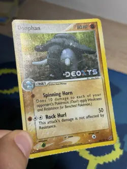 Donphan 30/107 Yuka Morii Reverse Holo Stamped EX Deoxys Pokemon Card 2005 MP - Image 4