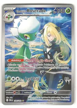 Cynthia's Roserade 184/182 Illustration Rare Destined Rivals Pokemon Card MINT $ - Image 1