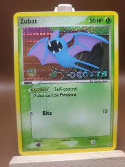 HP Zubat 83/107 Ex Deoxys Stamped Holo Pokemon Card - Image 1