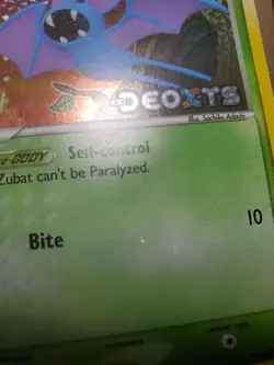HP Zubat 83/107 Ex Deoxys Stamped Holo Pokemon Card - Image 2