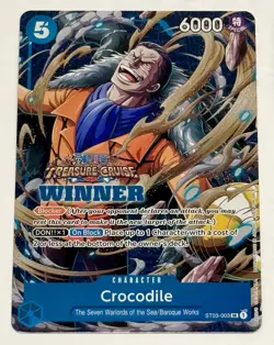 2023 One Piece Crocodile Winner (5x) Cards Vol. 5 Treasure Cruise Foil ST03-003 - Image 3