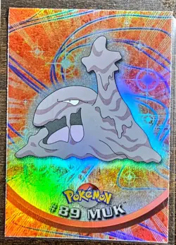 Topps Muk #89 Blue Logo Silver Holo Pokemon Card - Image 1