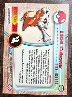 2000 Pokemon TV Animation Edition - Holo Foil card 104 Cubone - Image 2
