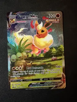 Pokemon TCG - Flareon VMAX SWSH180 Sword & Shield Promo Card Alt Art Holo | NM - Image 1