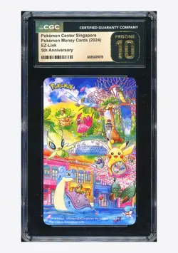 Pokemon CGC 10 PRISTINE Pokemon Money Card EZ-Link 2024 PM Center Singapore ENG - Image 1