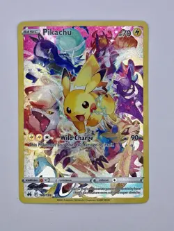 Pokemon TCG Pikachu Crown Zenith Holo Card 160/159 Secret Rare NM-Mint - Image 2