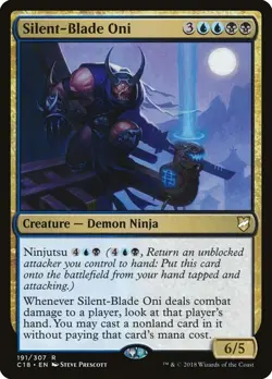 NM Silent-Blade Oni, MTG, Commander 2018, Magic the Gathering, 191 - Image 1
