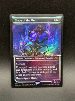 MTG Blade of the Oni M Kamigawa: Neon Dynasty #377 FOIL - Image 1