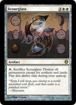 Light Play, English MTG Regular Scourglass Shards of Alara Magic the Gathering - Image 1