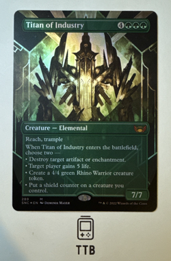 Titan of Industry (Borderless) MTG Streets of New Capenna SNC Foil 289 - Image 1