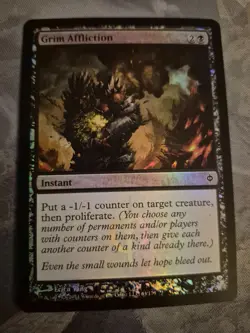 Grim Affliction FOIL New Phyrexia MTG x1 NM - Image 2