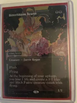 Bitterbloom Bearer SERIALIZED Foil 098/500 NM Lorwyn Eclipsed - Image 1