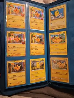 Lot Of 9 Pokemon Pikachu Cards 2016 To 2024 - Image 1