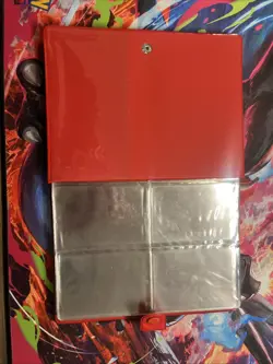 1999 Red Pikachu Pokemon Card Binder 4 Pockets, 120 Slots, Vintage - Image 3