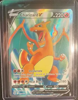 Pokemon TCG Charizard V Full Art Ultra Rare Holo Card 153/172 Brilliant Stars - Image 1