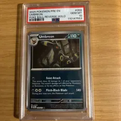 PSA 10 Umbreon Poke Ball Reverse Holo Prismatic Evolutions 2025 Pokemon #059 - Image 1