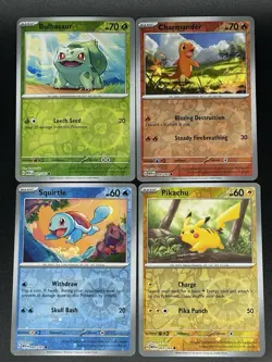 Pokemon 151 Cosmos Promo Set Pikachu Squirtle Charmander Bulba Costco Exclusive - Image 1