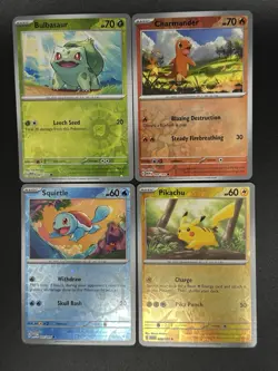 Pokemon 151 Cosmos Promo Set Pikachu Squirtle Charmander Bulba Costco Exclusive - Image 2