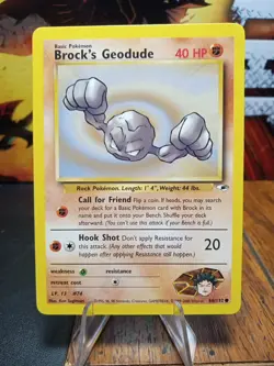 2000 Pokemon Gym Heroes Brock's Geodude #66 - Image 1