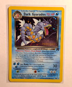 Pokemon Rocket Dark Gyarados 8/82 Gold Foil Holo League Prerelease NMM WOTC 1999 - Image 1