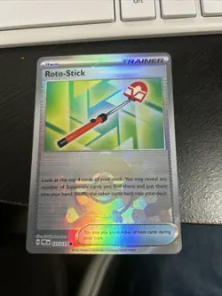 Pokemon Prismatic Evolutions Roto-Stick 127/131 (Pokeball Pattern) Holo NM - Image 1