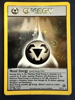 Metal Energy 19/111 Pokemon Neo Genesis Holo DMG - Image 1