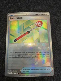 Pokemon Prismatic Evolutions Roto-Stick 127/131 (Pokeball Pattern) Holo NM - Image 1