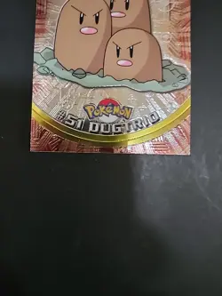2000 Pokemon Topps Chrome Series 1 - DUGTRIO - Foil Base #51 - Image 3