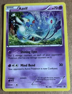 Pokemon TCG Azelf XY142 Black Star Promo Holo NM - Image 1