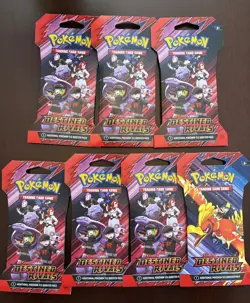 Pokemon TCG Destined Rivals Sleeved Booster Packs Lot Of 7 Factory Sealed New - Image 1