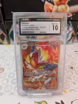 Pokemon Infernape 173/167 CGC Gem Mint 10 Twilight Masquerade Illustration Rare - Image 2